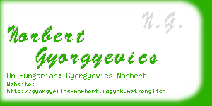 norbert gyorgyevics business card